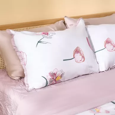Bộ chăn ga phủ sợi gỗ thiên nhiên Amando Jamila 5 chi tiết LC008 - Ảnh 6