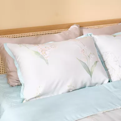 Bộ chăn ga phủ sợi gỗ thiên nhiên Amando Jamila 5 chi tiết LC009 - Ảnh 7