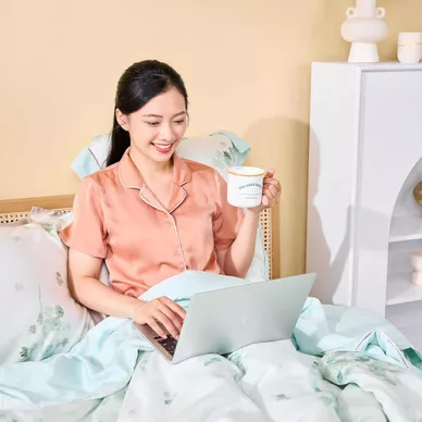 Bộ chăn ga chun sợi gỗ thiên nhiên Amando Jamila 5 chi tiết LC010 - Ảnh 10
