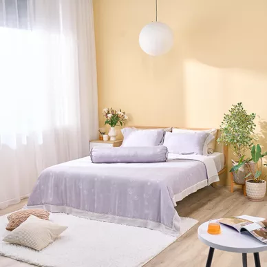 Bộ chăn ga chun sợi gỗ thiên nhiên Amando Jamila 5 chi tiết LC012 - Ảnh 4