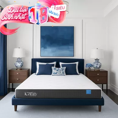Nệm foam iComfy Coolax Plus nâng cấp làm mát dày 20cm (BST Ngủ Mát) - Ảnh 2