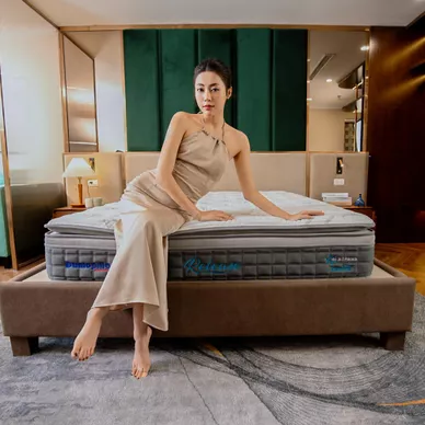 [Mới - Độc quyền] Nệm lò xo độc lập phân 5 vùng nâng đỡ chuyên sâu Dunlopillo de.Stress Release - Ảnh 25