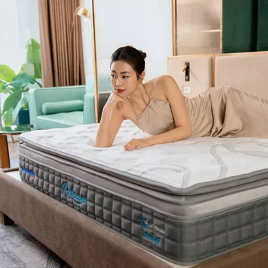 [Mới - Độc quyền] Nệm lò xo độc lập phân 5 vùng nâng đỡ chuyên sâu Dunlopillo de.Stress Release - Ảnh 19