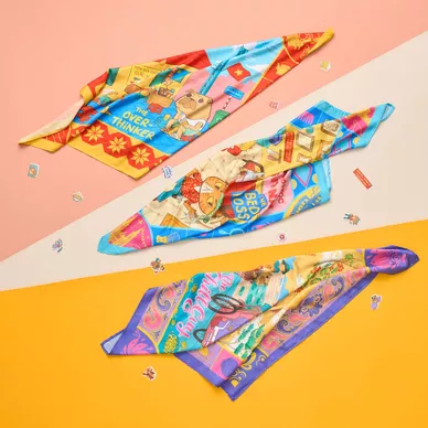 Khăn Goodnight Bandana lụa latin phiên bản linh vật - Ảnh 5