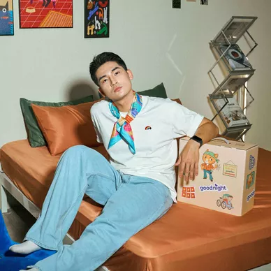 Khăn Goodnight Bandana lụa latin phiên bản linh vật - Ảnh 11