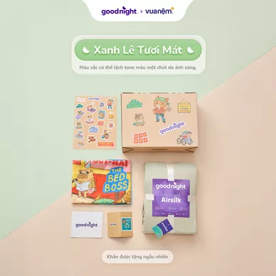 Hộp quà Goodnight Box phiên bản linh vật: Bộ ga chun cao cấp tencel Goodnight Airsilk 20cm - Ảnh 24