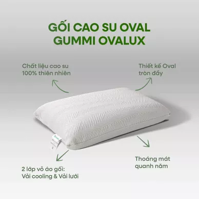 Gối cao su thiên nhiên Gummi Ovalux - Thumbnail