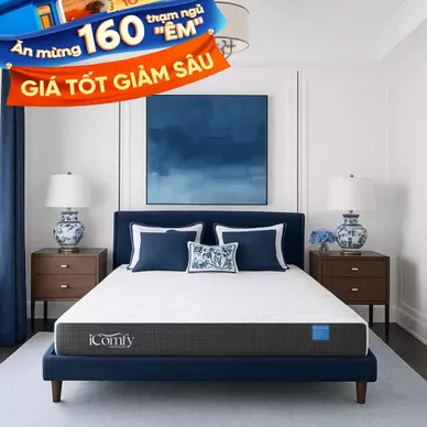 Nệm foam iComfy Coolax Plus nâng cấp làm mát dày 20cm (BST Ngủ Mát) - Thumbnail