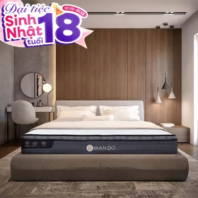 Nệm lò xo túi độc lập Amando Elite Plus giảm tiếng ồn dày 25cm - Thumbnail