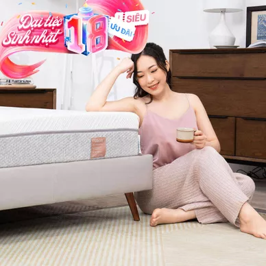 Nệm foam làm mát, kháng khuẩn nâng đỡ 5 vùng Comfy Lux 1.0 - Thumbnail