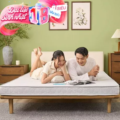 Nệm bông ép cao cấp Wonjun Pure Premium nâng đỡ vững chắc dày 12cm gấp 2 - Thumbnail