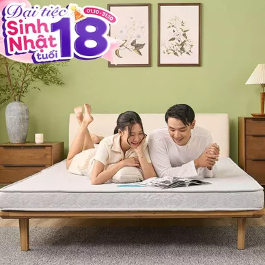 Nệm bông ép cao cấp Wonjun Pure Premium nâng đỡ vững chắc dày 12cm gấp 2 - Thumbnail