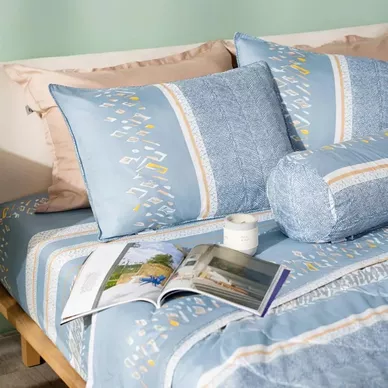 Bộ Ga chun microfiber Amando Ellie họa tiết 5 chi tiết M02 - Thumbnail