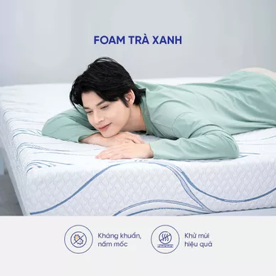 Nệm foam Goodnight Luna 3 vùng massage kháng khuẩn dày 20cm - Thumbnail