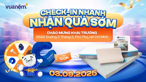 Khai trương Vua Nệm 1168A Đường 3 Tháng 2, Phú Thọ, TP HCM – Ưu đãi hấp dẫn, quà tặng ngập tràn