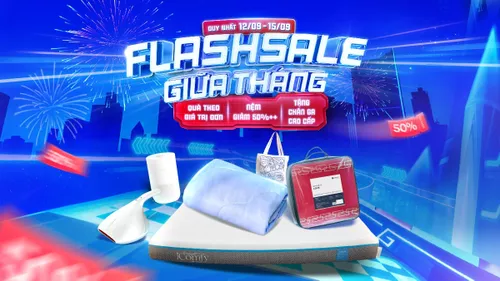 Vua Nệm sale tháng 9: Flashsale Giữa Tháng – Quà Xả Láng