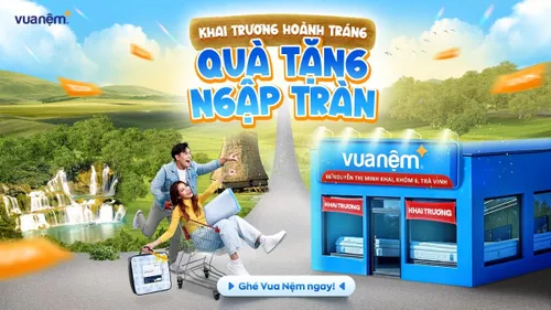 Khai trương Vua Nệm 66 Nguyễn Thị Minh Khai, khóm 6, Trà Vinh: Check-in có quà