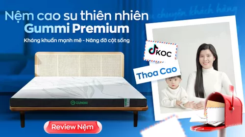 Tiktoker Thoa Cao “ghi điểm tuyệt đối” khi tặng mẹ nệm Gummi Premium cải thiện cột sống