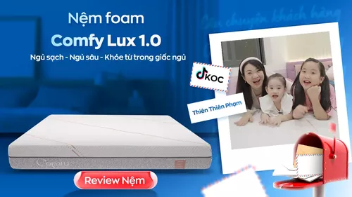 TikToker Thiên Thiên Phạm chia sẻ bí quyết ngủ sạch, ngủ sâu cùng nệm Comfy Lux 1.0