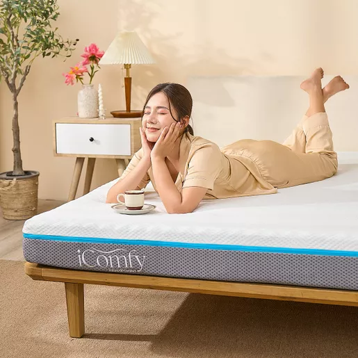 Nệm foam icomfy Coolax êm ái, thông thoáng