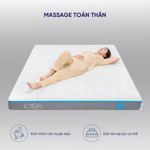 Nệm foam icomfy Coolax êm ái, thông thoáng