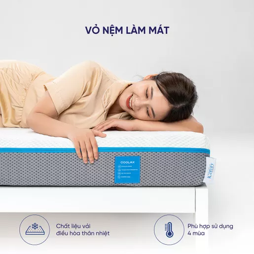 Nệm foam icomfy Coolax êm ái, thông thoáng