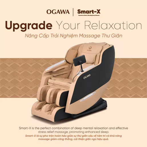 Ghế massage Ogawa Smart-X massage giảm căng thẳng, độ bền cao