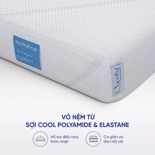nệm foam hỗ trợ cột sống comfy cloud 1.0 an toàn với sức khỏe
