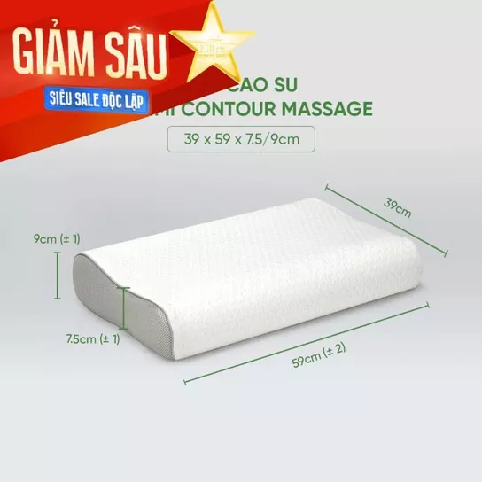 Gối cao su Gummi Contour Massage 100% thiên nhiên công thái học - Thumbnail