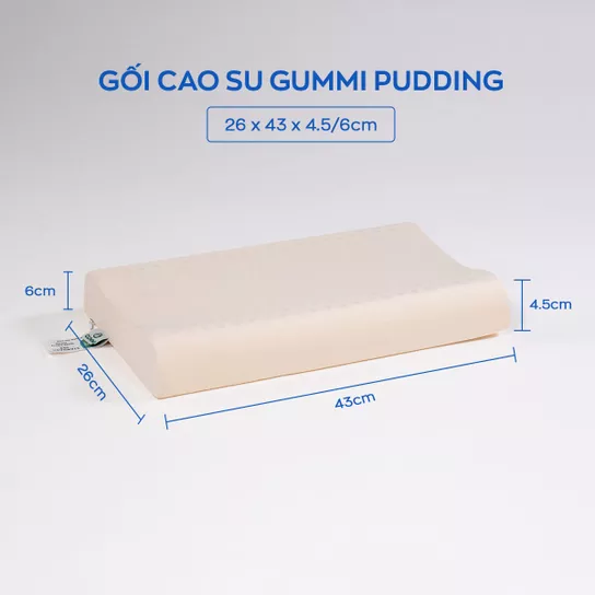 Gối cao su Gummi Pudding 100% thiên nhiên trẻ em - Ảnh 1