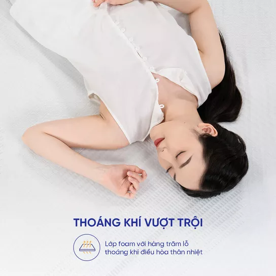 Nệm foam Comfy Cloud 1.0 thoáng khí vượt trội dày 12cm - Ảnh 4