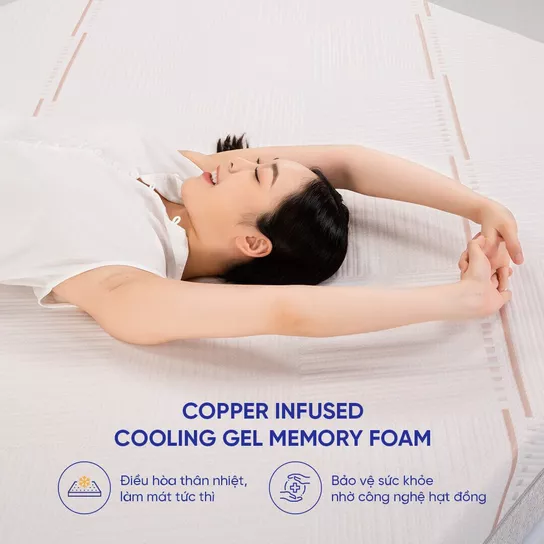 Nệm foam Comfy Lux 1.0 cao cấp kháng khuẩn kép dày 20cm - Ảnh 3
