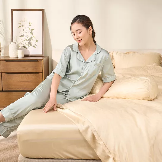 Bộ chăn ga Lụa tencel cao cấp Amando Lagom 5 chi tiết - Ảnh 9