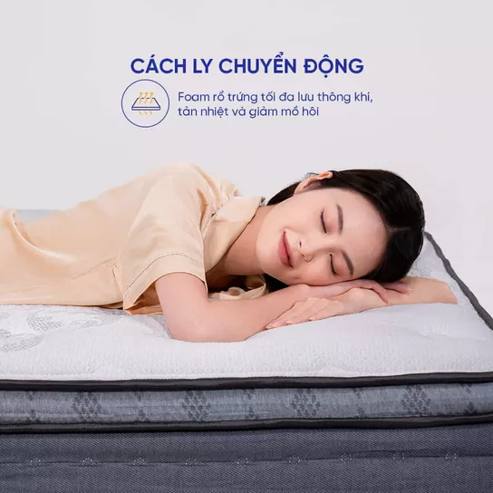 Nệm lò xo túi độc lập Amando Elite Plus giảm tiếng ồn dày 25cm - Ảnh 4
