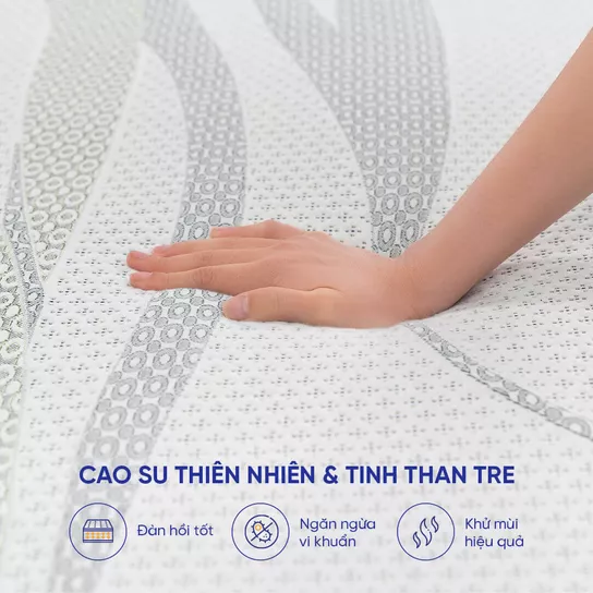 Nệm cao su thiên nhiên Gummi Premium detox giấc ngủ dày 10cm - Ảnh 7