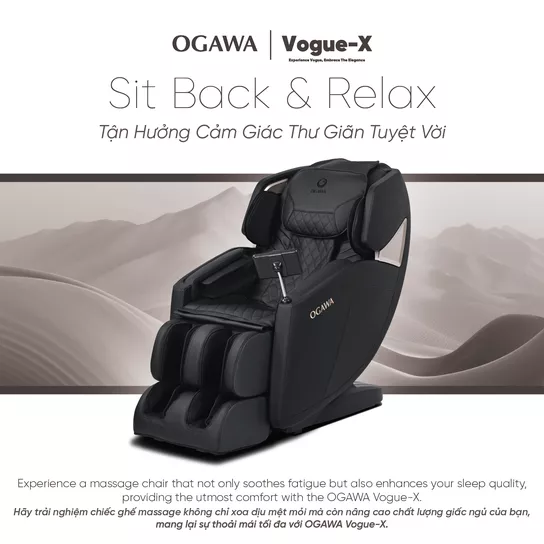 Ghế massage Ogawa Vogue-X giảm đau nhức cơ bắp, giải phóng các điểm căng cơ - Ảnh 1