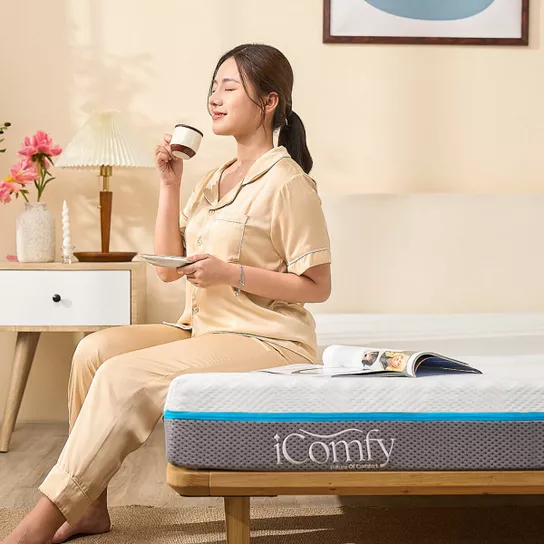 Nệm foam iComfy Coolax massage thoáng mát - Ảnh 8