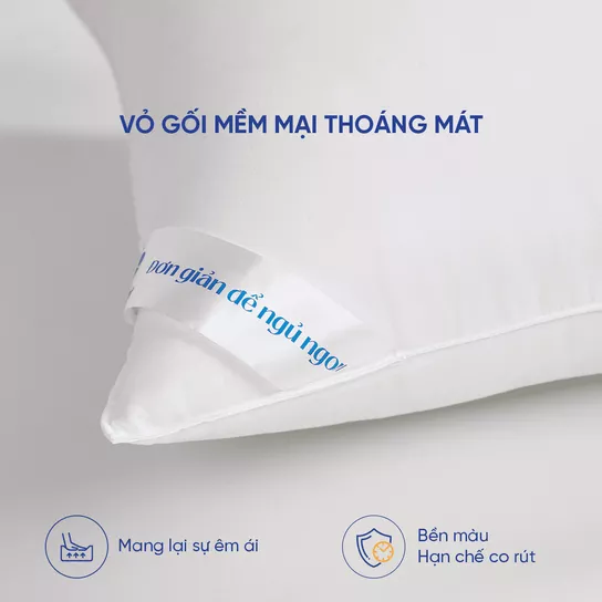 Gối lông vũ nhân tạo Goodnight Mochi siêu êm chuẩn khách sạn 5 sao - Ảnh 2