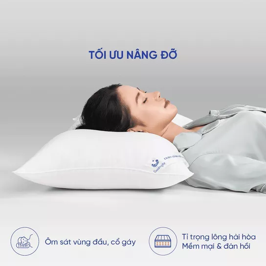 Gối lông vũ nhân tạo Goodnight Mochi siêu êm chuẩn khách sạn 5 sao - Ảnh 4