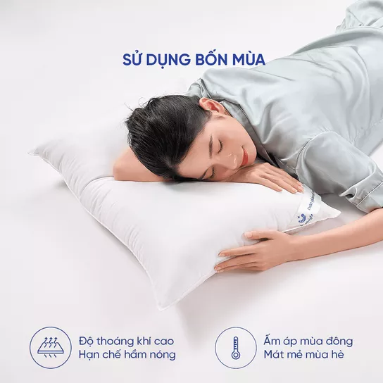 Gối lông vũ nhân tạo Goodnight Mochi siêu êm chuẩn khách sạn 5 sao - Ảnh 5