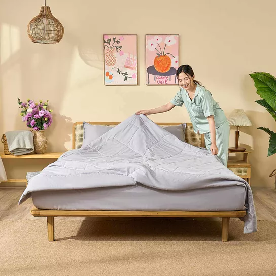 Bộ chăn ga chun Amando Rina 5 chi tiết thông thoáng, mềm mại - Ảnh 15