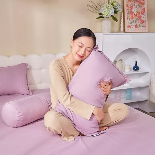 Bộ chăn ga chun Amando Rina 5 chi tiết thông thoáng, mềm mại - Thumbnail