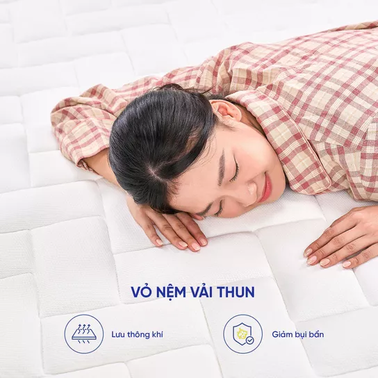 Nệm lò xo Goodnight Sleep Wave giảm tiếng ồn dày 20cm - Ảnh 11