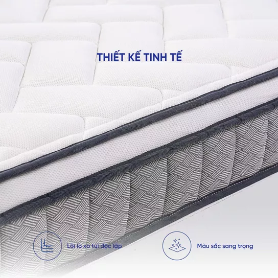 Nệm lò xo Goodnight Sleep Wave giảm tiếng ồn dày 20cm - Ảnh 8
