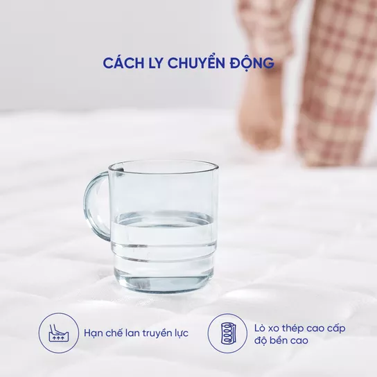 Nệm lò xo Dream Spring cách ly chuyển động dày 25cm - Ảnh 7