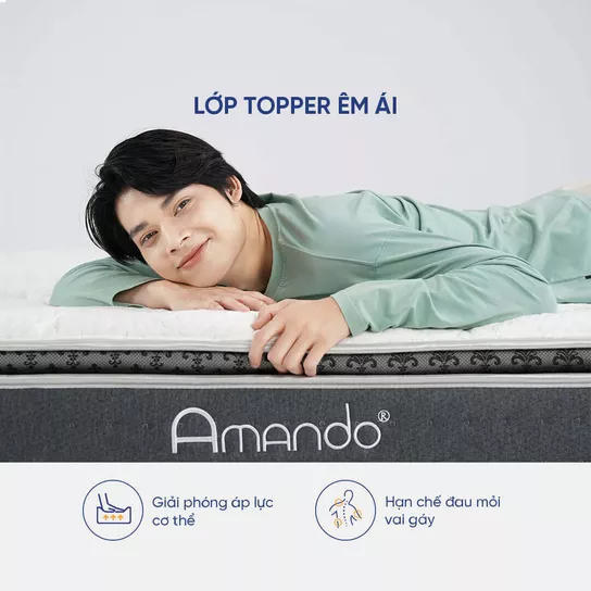 Nệm lò xo Amando Primo cao cấp dày 31cm - Thumbnail