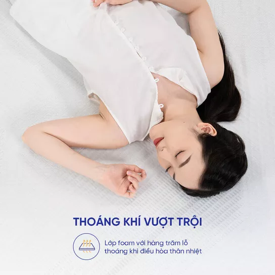 Nệm foam Comfy Cloud 1.0 thoáng khí vượt trội dày 12cm - Thumbnail