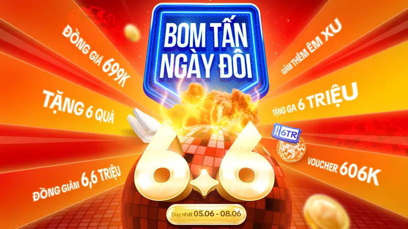 Tháng 6 bùng nổ tại Vua Nệm: Bom tấn Sale ngày đôi 6/6
