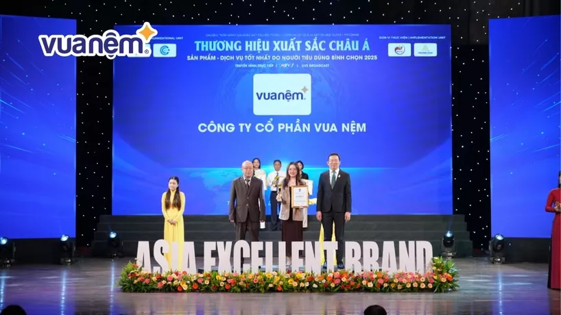 Vua Nệm vinh dự nhận giải thưởng “Sản phẩm – Dịch vụ tốt nhất do người tiêu dùng bình chọn 2025”