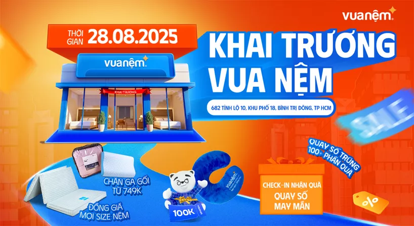 Vua Nệm khai trương cửa hàng mới tại 682 Tỉnh Lộ 10, Bình Trị Đông, HCM: Check-in nhận quà – Ưu đãi hấp dẫn